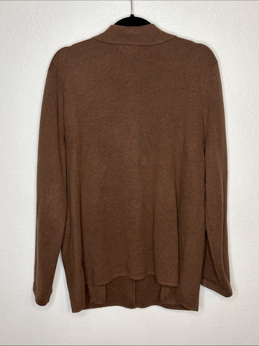 Lands End Brown Classic Knit 2 Button Blazer Cardigan Size Large (14/16) - Picture 2 of 6